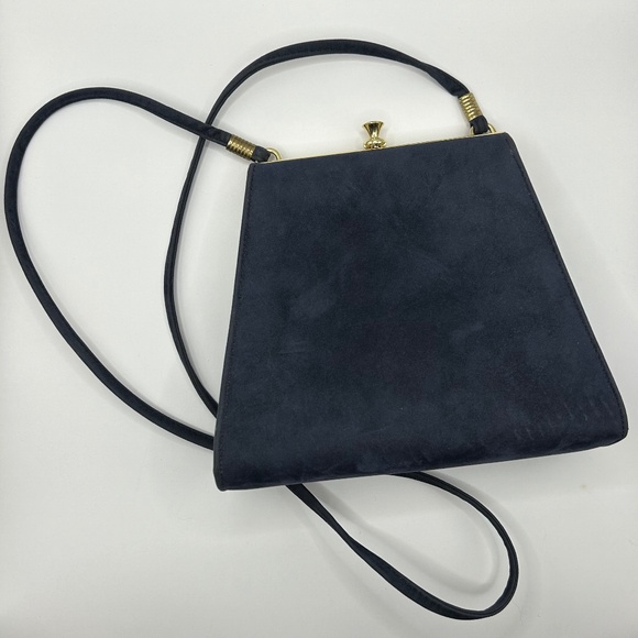 Cabrelli⎪Navy Blue Suede Crossbody Bag - Picture 1 of 9